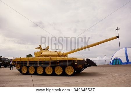 Astana, Kazakhstan - May 25, 2018: Armored Personnel Carrier Btr-80a At The Kadex Exhibition