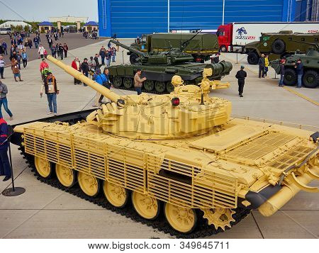 Astana, Kazakhstan - May 25, 2018: Armored Personnel Carrier Btr-80a At The Kadex Exhibition