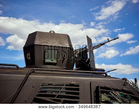 Astana, Kazakhstan - May 25, 2018: Armored Personnel Carrier Btr-80a At The Kadex Exhibition