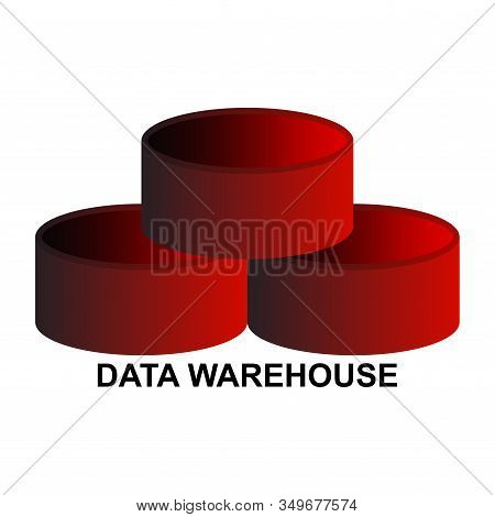Data Warehouse Icon Logo Design. Vector Illustration