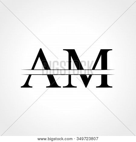 Initial Am Letter Logo With Creative Modern Business Typography Vector Template. Creative Abstract L
