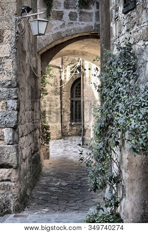 Urban Scenic In Civita Di Bagnoregio, Italy