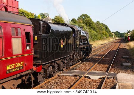 Appleby, England - August 25:  Preserved Stanier Class 8f Steam Locomotive Number 48151 Pictured In 