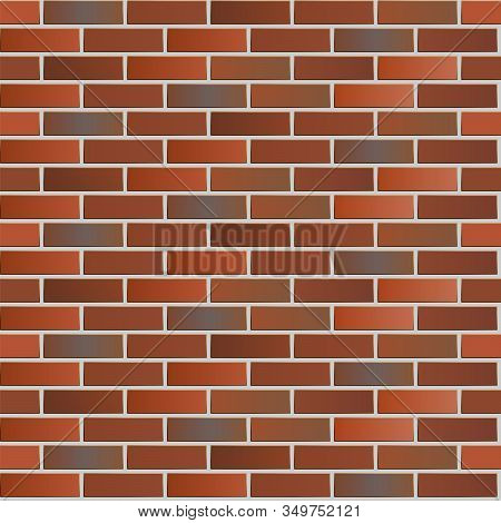 The Background Is A Red Brick Retro Wall.