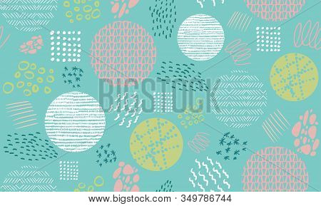 Abstract Pastel Seamless Repeat Pattern. Perfect For Folk Modern Backgrounds, Wallpaper, Invitations