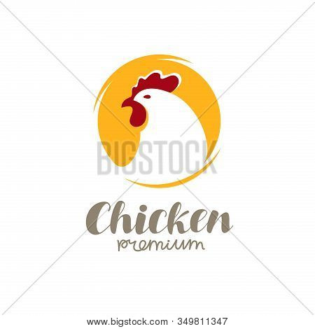 Chicken Logo. Farm Animal Symbol Or Label Vector