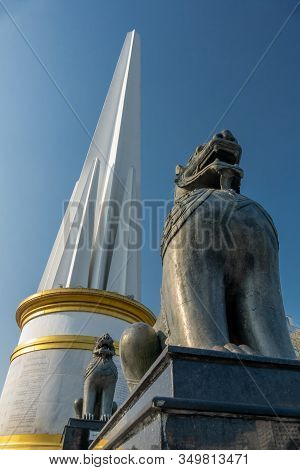 Independence Monument, A 46 Meter High Tower Surrounded By Five Pillars