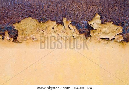 Gecorrodeerde oppervlak.