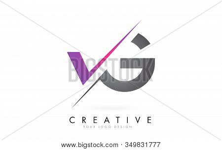 Vg V G Letter Logo With Colorblock Design And Creative Cut. Creative Logo Design.