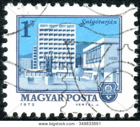 Hungary - Circa 1972: A Stamp Printed In Hungary, Depicted Salgotarjan, The Capital Of Nograd County