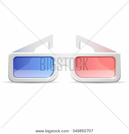 3d Glasses For The Film On An White Background
