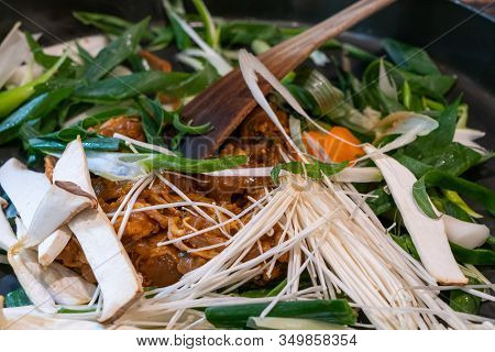 Dak Galbi - Traditional Korean Stir Fried Chicken With Spicy Sauce.