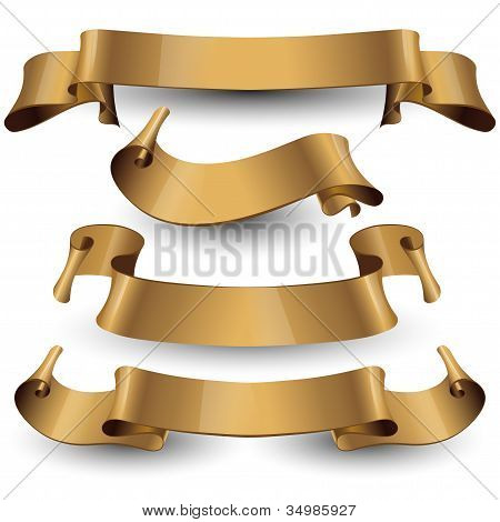 블랙 바탕에 골드 광택 리본