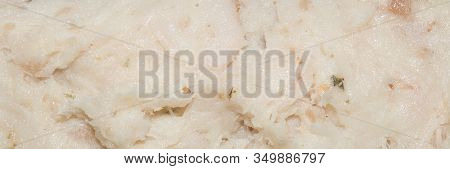 Pork Lard.pork Fat With Garlic And Spices.background Of Lard.