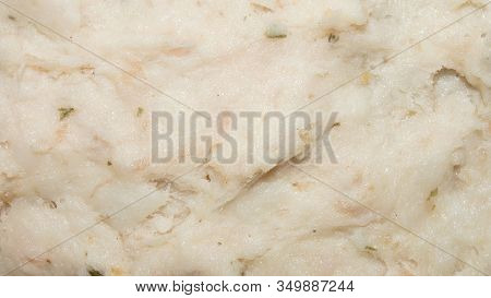 Pork Lard.pork Fat With Garlic And Spices.background Of Lard.