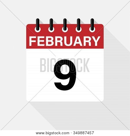 Vector Flat Dezign Daily Calendar Icon. Day , Month