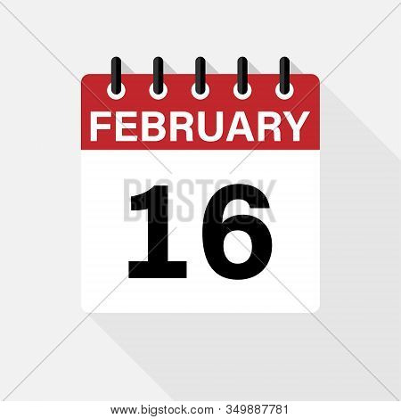 Vector Flat Dezign Daily Calendar Icon. Day , Month