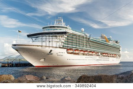 Basseterre, St Kitts - November 5:  P & O Cruise Ship Ventura Docked In Basseterre On November 5, 20