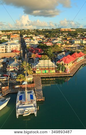 St Johns, Antigua - November 6:  St Johns Waterfront Pictured On November 6, 2013.  St Johns Is The 