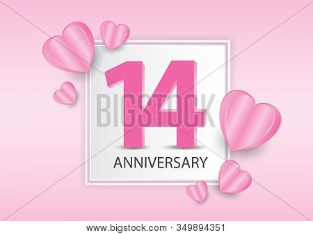14 Years Anniversary Vector