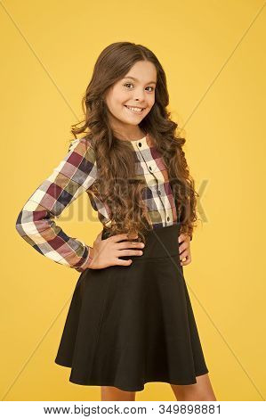 Small Smiling Child Curly Hairdo. Perfect Curly Hairstyle. Different Shaped Curling Wands Do To Your