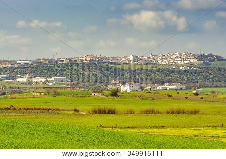 Panoramic View City Of Elvas, Portugal. Lanscape