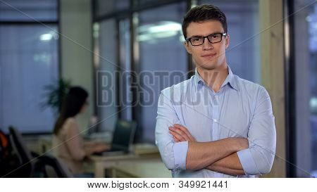 Confident Young Man Posing On Camera, Applicant For Vacancy, Freelance Job