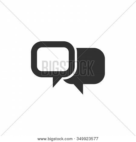 Two Speech Bubbles Icon For Web, Apps Etc. Stock Vector Illustration Isolated On White Background