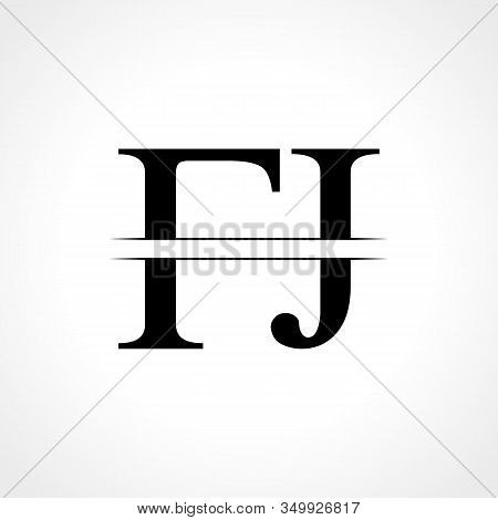 Fj Letter Type Logo Design Vector Template. Abstract Letter Fj Logo Design