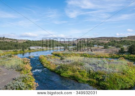 River Rauda, Meaning Red River, In Thjorsardalur In South Iceland