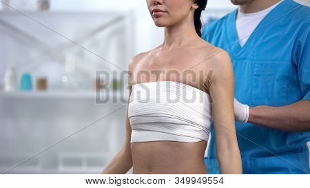 Mammologist Bandaging Female Chest To Dry Up Breast Milk, Negative Result Risk