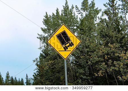 A Truckers Warning Sign About Tipping Hazards