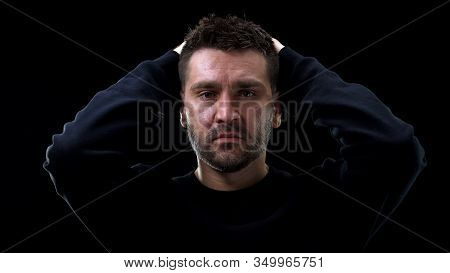 Depressed Male Feeling Regret, Admission Of Gilt, Mental Suffering, Repentance