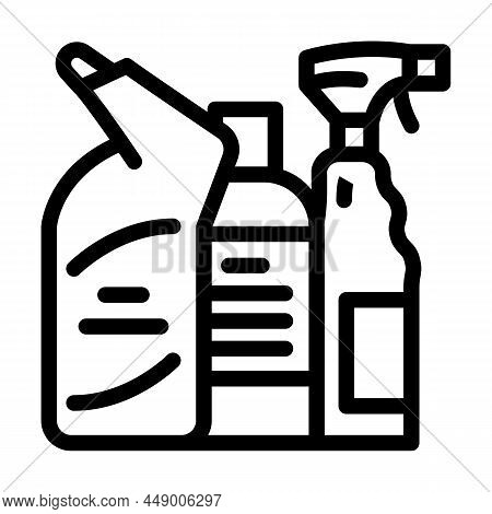 Household Chemical Goods Line Icon Vector. Household Chemical Goods Sign. Isolated Contour Symbol Bl