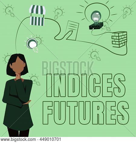 Handwriting Text Indices Futures. Business Showcase Cashsettled Futures Contract On The Value Of A S