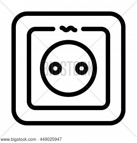 Ac Power Line Icon Vector. Ac Power Sign. Isolated Contour Symbol Black Illustration