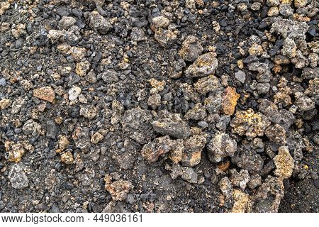 Fireproof Combustion Products Of Coal - Ash Caked Into Large Pieces, Selective Focus