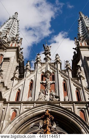 Gothic Cathedral Or Church. Building And Architecture. Duomo Neo-gothic Style. Church Of England.