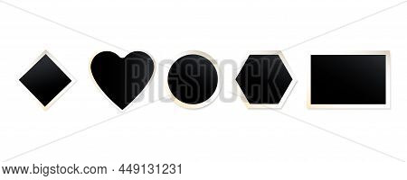 Set Shapes In Abstract Style. Flat Icon Collection Set. Silhouette Illustration. Vector Illustration