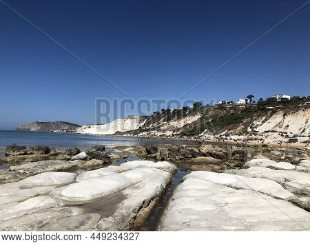 The Stair Of The Turks Is A Rocky Cliff On The Coast Porto Empedocle, Sicily