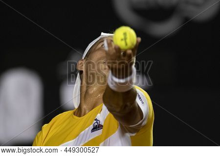 Rio, Brazil - February 15, 2022: Sebastian Baez (arg) Plays Against Thiago Monteiro (bra) In Match A