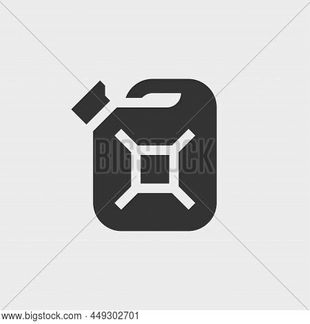 Jerrycan Or Canister Or Fuel. Simple Vector Icon