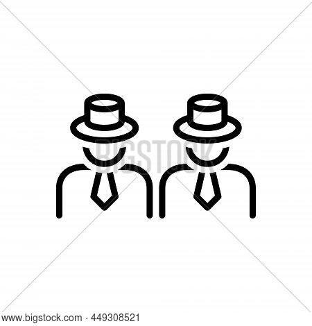 Black Line Icon For Appear Appearance Identity Individual Similar Tantamount Alike Human Same