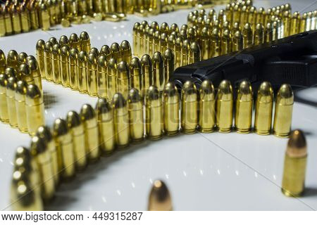 Photos Of Bullets 9x19, Photos Taken From Different Positions.