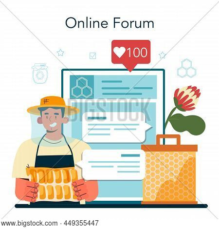 Hiver Or Beekeeper Online Service Or Platform. Professional Farmer