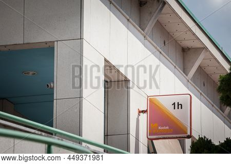 Ljubljana, Slovenia - June 13, 2021: Old Kodak Express Logo On Their Local Retailer. Eastman Kodak I