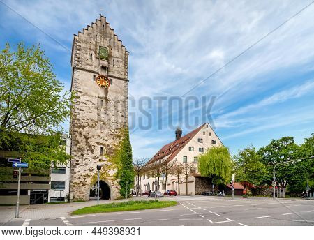 Untertor Medieval Tower In Ravensburg,  Baden-wurttemberg, Germany