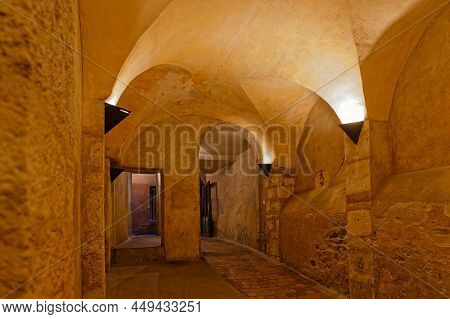 Lyon, France, February 16, 2022 : Corridor Of The 