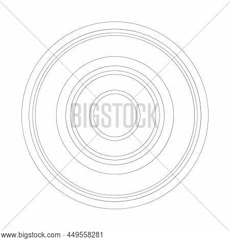 Abstract Random Circles Geometric Circular Element