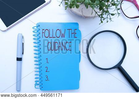 Writing Displaying Text Follow The Guidance. Business Idea Controlling A Course Of Projectile By Bui